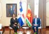 Presidente Abinader recibe a su homóloga de Surinam, Jennifer Geerlings-Simons, en visita oficial
